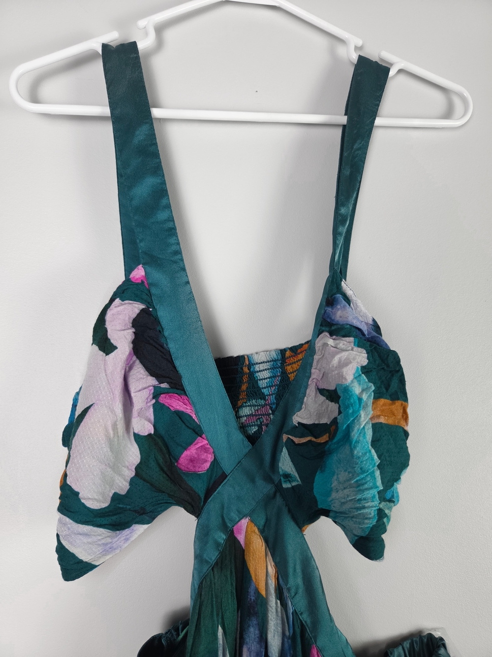 Anthropologie Brinley V-Neck Flowy Wide Leg Open Back Jumpsuit - Picture 5 of 9